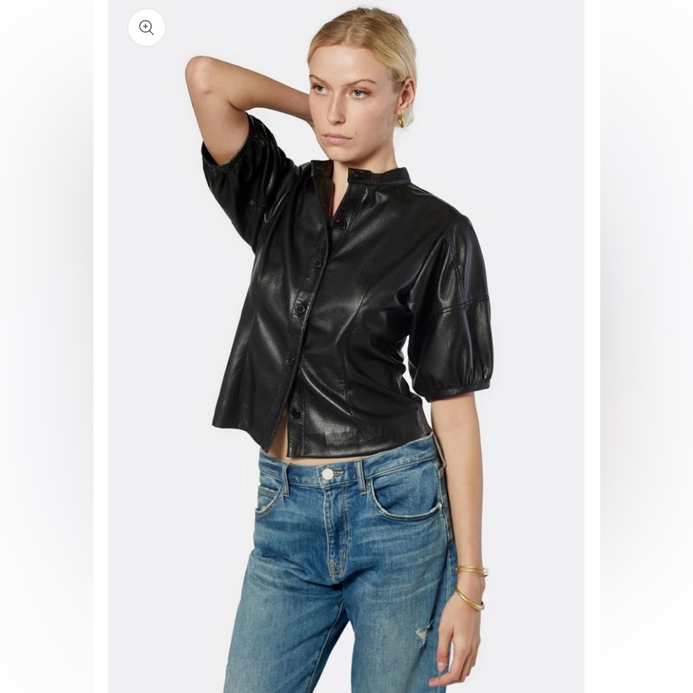 Joie Caliste Vegan Leather Top